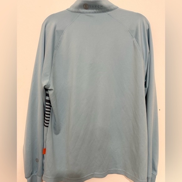 Stitch Golf Hudson 1/4 Zip Pullover Men’s L Stretch Long Sleeve Logo Vtg 2002 - Picture 3 of 3